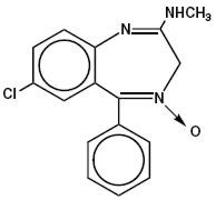Chlordiazepoxide Structural Formula