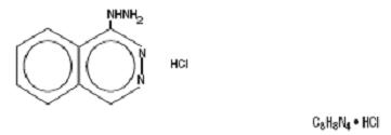 Structural formula for HydrALAzine Hydrochloride