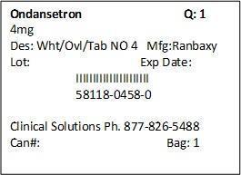 ondansetron tablets 4 mg label