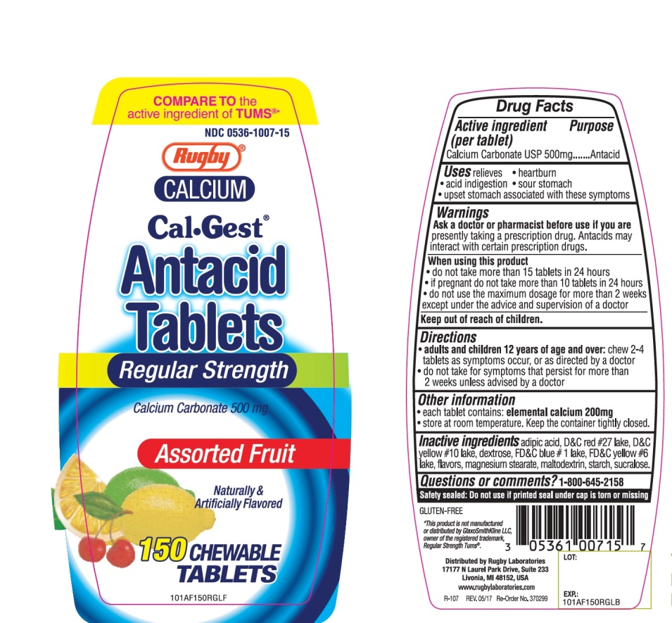 Rugby Cal-Gest Antacid Tablets 150 Chewable Tablets