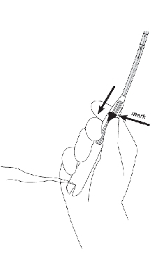 Figure 6a. Pulling the slider back to reach the mark 
