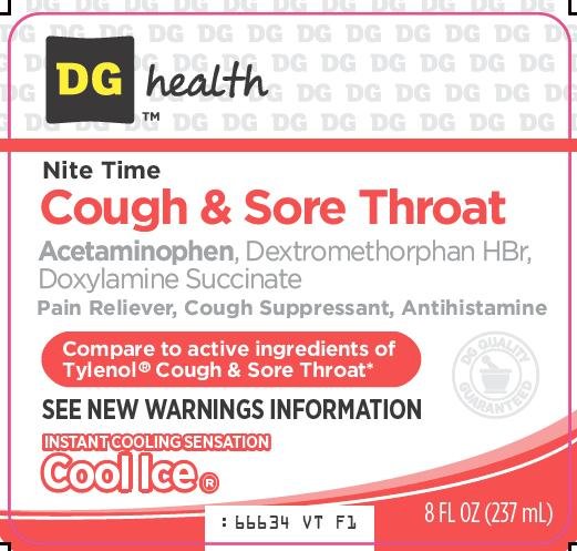 Cough and Sore Throat Front Label