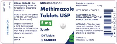 5 mg x 100 Tablets - Label