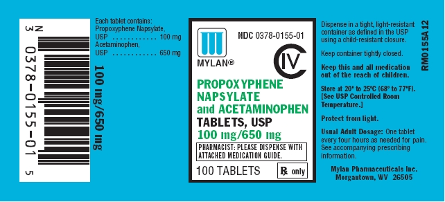 Propoxyphene Napsylate and Acetaminophen Tablets 100 mg/650 mg Bottles