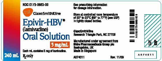 Epivir-HBV Oral Solution label