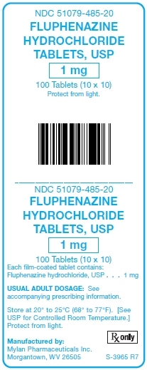 Fluphenazine Hydrochloride 1 mg Tablet Unit Carton Label