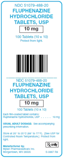 Fluphenazine Hydrochloride 10 mg Tablet Unit Carton Label