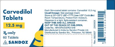 carvedilol Tablets 12.5 mg 60s