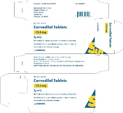 Carvedilol Tablets, 12.5 mg Carton