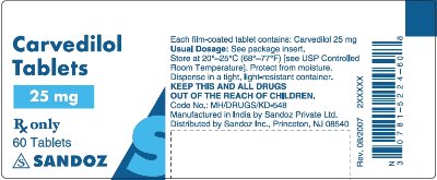 Carvedilol Tablets 25 mg 60s