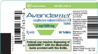 Avandamet 2/1000 mg Label