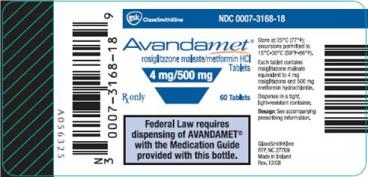 Avandamet 4/500mg Label
