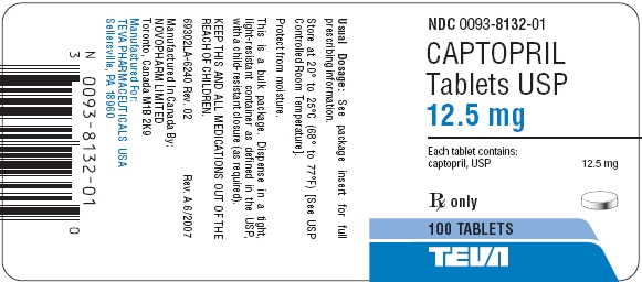 Captopril Tablets USP 12.5 mg 100s Label