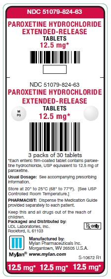 Paroxetine Hydrochloride Extended-Release 12.5 mg Tablets Unit Carton Label