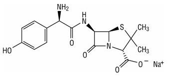 Amoxicillin Sodium Chemical Structure