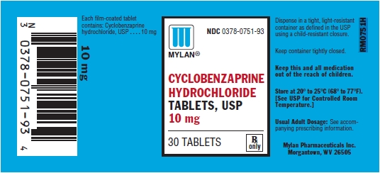 Cyclobenzaprine Hydrochloride Tablets 10 mg Bottles