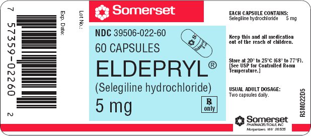 Eldepryl Capsules 5 mg Bottle Label