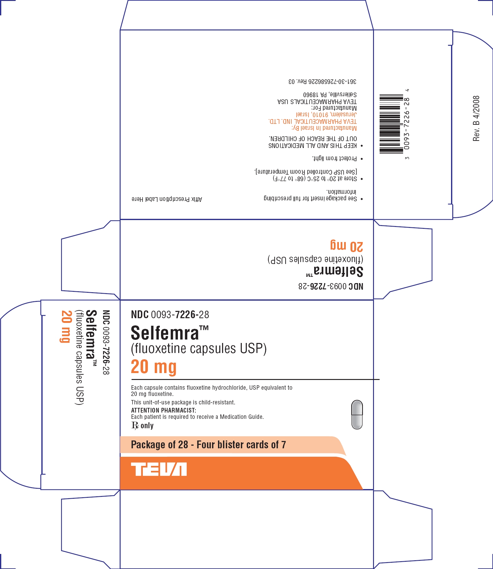 Image of 20 mg Blister Package