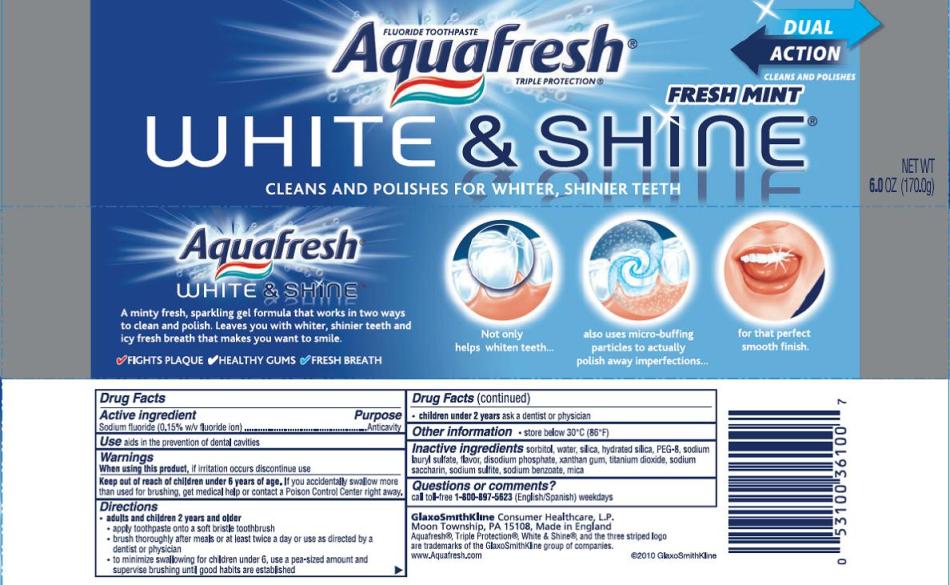 Aquafresh White & Shine carton