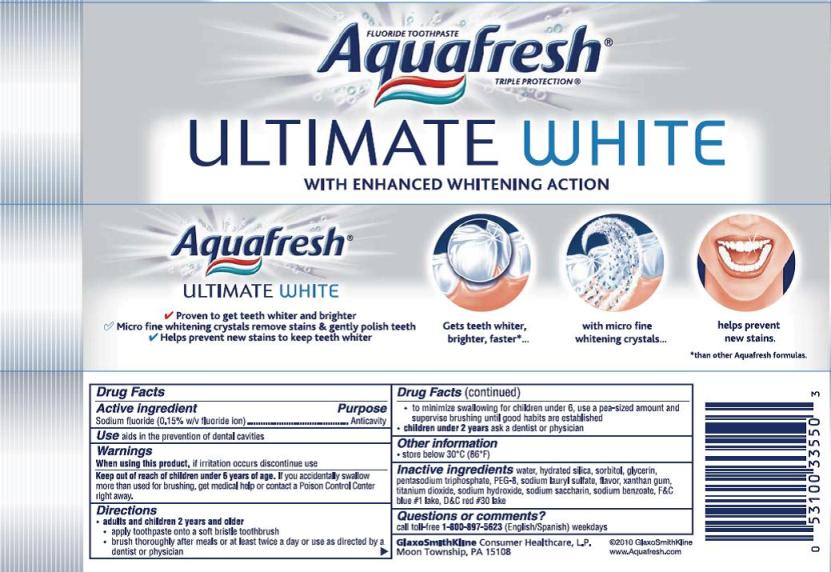 Aquafresh Ultimate White carton
