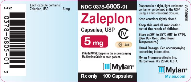 Zaleplon Capsules, USP CIV 5 mg Bottle Label