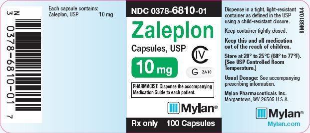 Zaleplon Capsules, USP CIV 10 mg Bottle Label