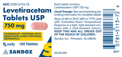 Levetiracetam 750 mg Label