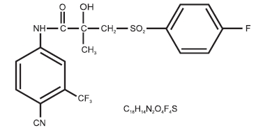 Molecular structure for Bicalutamide Tablets, USP