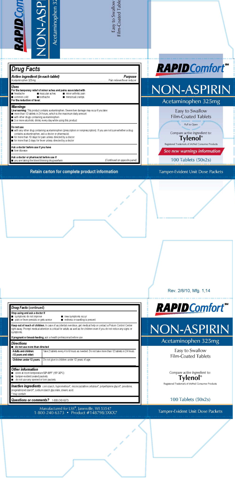 145R LSS Non-Aspirin 325 mg Label
