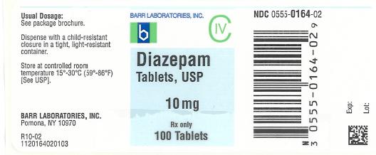 Diazepam Tablets USP 10 mg 100s Label