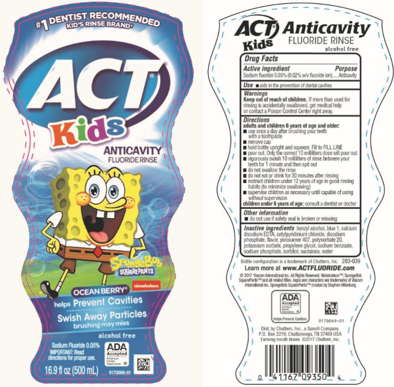 #1 DENTIST RECOMMENDED
KID”S RINSE BRAND
ACT®
Kids
Anitcavity
Fluoride Rinse
OCEAN BERRY
nickelodeon
SpongeBOB
SQUAREPANTS
Sodium Fluoride 0.05%
16.9 fl oz (500 mL)
