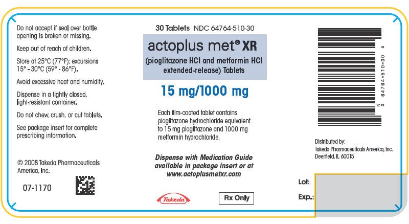 PRINCIPAL DISPLAY PANEL - 15 mg/1000 mg Tablet Bottle Label