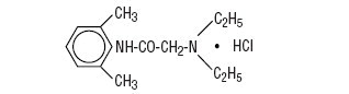 Lidocaine Hydrochloride Structural Formula