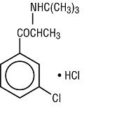 bupropion hydrochloride structural formula