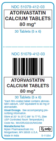Atorvastatin Calcium 80 mg Tablets Unit Carton Label