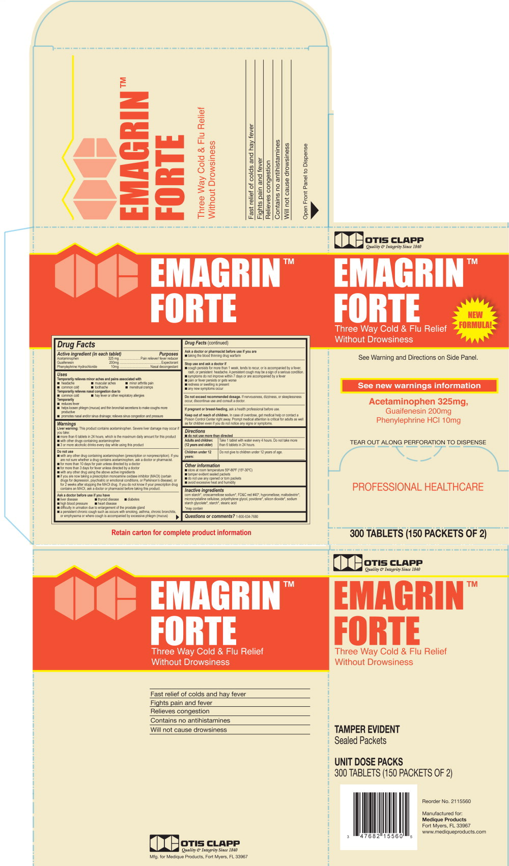 105R Otis Clapp Emagrin Forte Label
