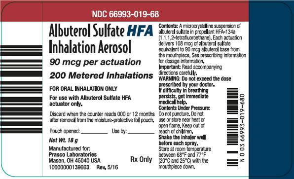 Albuterol Sulfate HFA 200 dose label