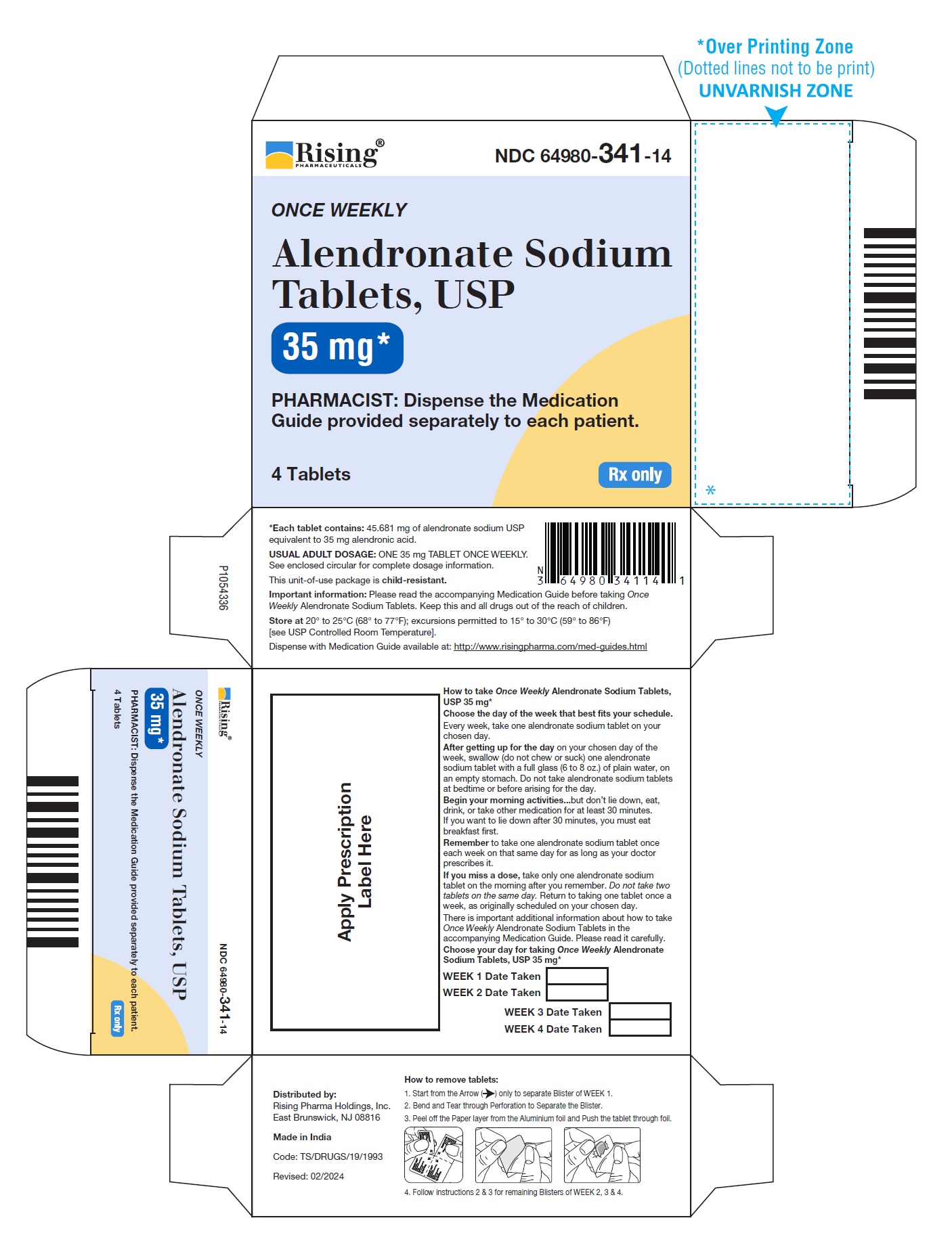 PACKAGE LABEL-PRINCIPAL DISPLAY PANEL - 35 mg Blister Carton (4 Unit-of-use)