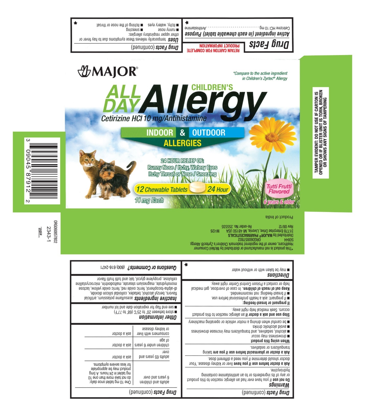 All Day Children's Allergy - Cetirizine HCl 10mg Chewable