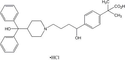 Fexofenadine HCL Structure