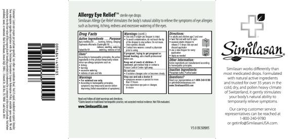 Similasan
Allergy Eye Relief
STERILE EYE DROPS
