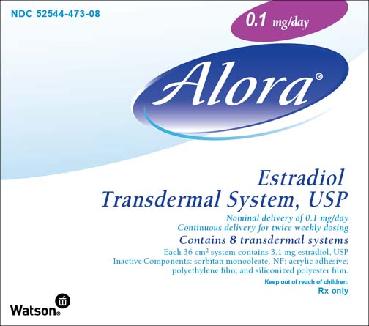 Alora® Estradiol Transdermal System, USP NDC 52544-884-08 Carton of 8 systems 0.025 mg/day