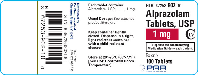Image of the label for Alprazolam Tablets, USP 1 mg 100 Tablets