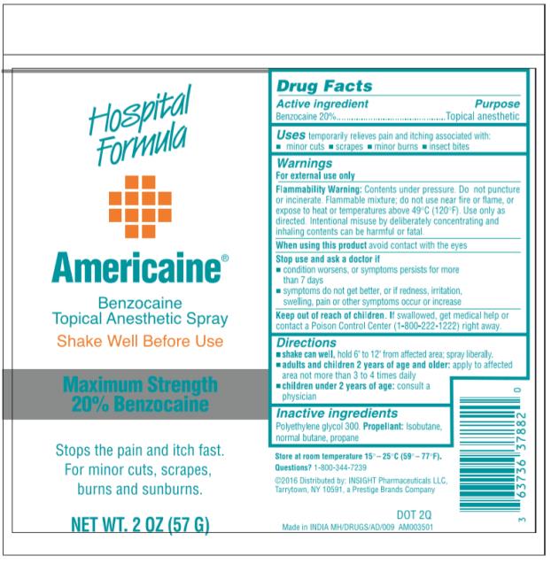 Americaine® 
Benzocaine
Topical Anesthetic Spray
NET WT. 2 OZ (57 G)
