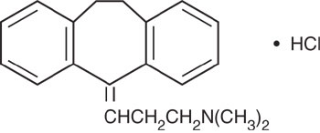 This is an image of the structural formula of Amitriptyline HCI