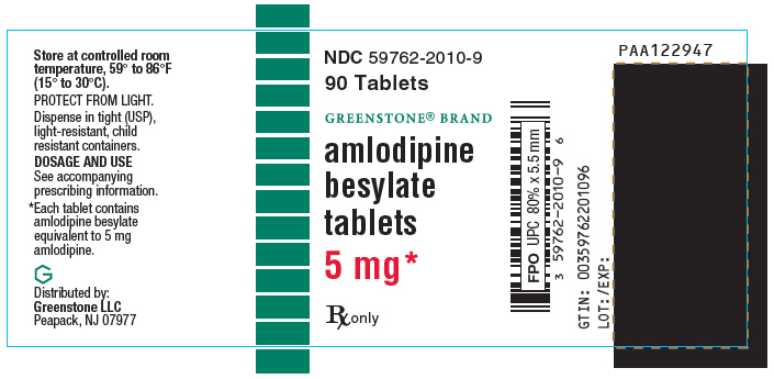PRINCIPAL DISPLAY PANEL - 5 mg Tablet Bottle Label - NDC 59762-2010-9