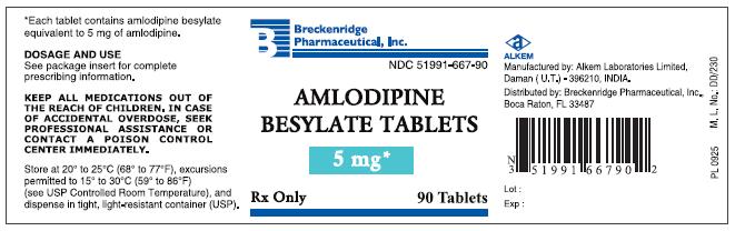 PRINCIPAL DISPLAY PANEL – AMLODIPINE BESYLATE TABLETS 5 mg