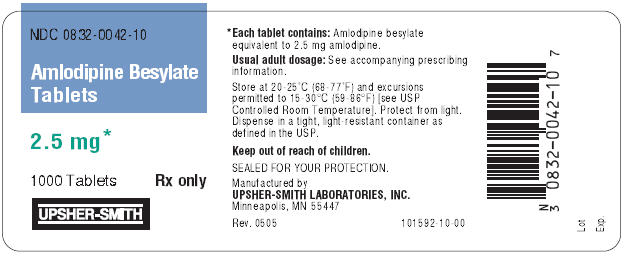 PRINCIPAL DISPLAY PANEL - 2.5 mg 1000 Tablet Bottle
