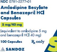 PRINCIPAL DISPLAY PANEL - Package Label – 5 mg/ 40 mg
