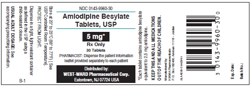 Amlodipine besylate tablets, 5 mg/30 tablets